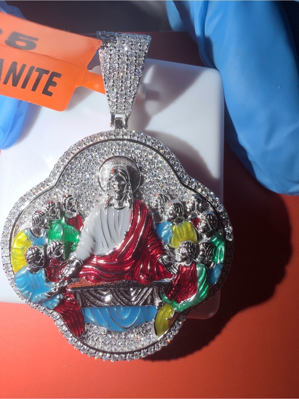 The official last supper pendant MOISSANITE 925 solid Sterling SILVER - Picture 8 of 15